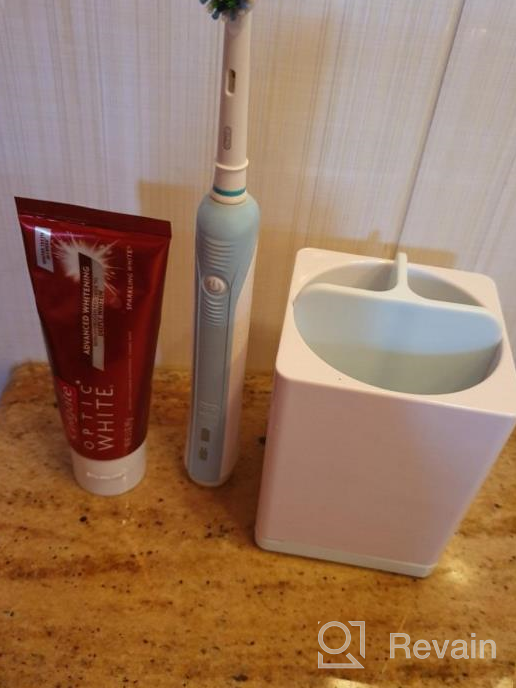 img 1 attached to BPA-Free Plastic Toothbrush Caddy: Luvan Electric Toothbrush Holder For Bathroom Shower Storage Stand review by Carlos Barrett