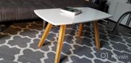 img 1 attached to Modern Bamboo Coffee Table - Franz Designer Low Table In White For Stylish Living Room Furniture With Storage And Seating Options For Men And Women - By BonVIVO review by Jennifer Bernard