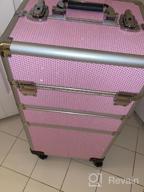img 1 attached to Aluminum Rolling Cosmetics Case - 3 In 1 Professional Beauty Storage With Folding Trays And Large Compartments In Silver By OUDMAY review by Teambringit Truitt