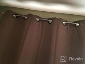 img 5 attached to 🪟 Navy Blue Thermal Insulated Grommet Blackout Window Curtain Panels - 52"x84" with 2 Tie Backs by MIUCO