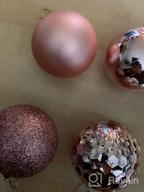 img 1 attached to 34Pcs Gold Christmas Tree Ball Ornaments 2.36" - Shatterproof Decorations For Home, Party & Garlands Wreaths With Hanging Hooks Included review by Andre Tenk