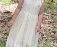 img 1 attached to Ivory Lace Vintage 👧 Flower Girl Dress by Bow Dream review by Robert Fulce