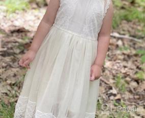img 7 attached to Ivory Lace Vintage 👧 Flower Girl Dress by Bow Dream