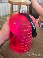 img 1 attached to Motivational Fitness Water Bottle - 1 Gal Capacity With Time Marker/Drink More Daily/Clear BPA-Free Design - Boost Hydration And Wellness Goals review by Donald Gore