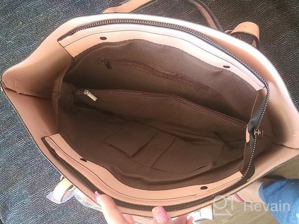 img 1 attached to Tote Bag For Women Soft Faux Leather Handbags Purses Large Shoulder Bags Ladies Fashion Daily Totes Handbag Pink review by Cheri Greene