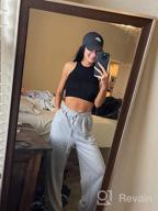 img 1 attached to Women'S Joggers Sweatpants With Pockets | High Waist Baggy Straight Leg | Floerns Casual Drawstring review by Joseph Winfrey