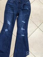 img 1 attached to Mid-Rise Fitted Denim Pants For Women - Ripped Flare Jeans By Sidefeel review by Ben Jacobson