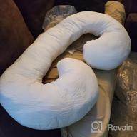 img 1 attached to Grey Jersey Pregnancy Pillow For Sleeping & Maternity Support - INSEN | Relieve Back & Hip Pain During Pregnancy review by Isaiah Boys