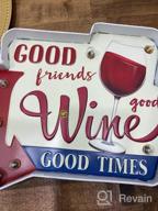 img 1 attached to Vintage Metal Wine Bar Sign With LED Lights - Battery Operated Wall Decor For Home, Apartment, Kitchen, Bedroom, And Cafe - ACECAR Wine Wall Art At 12.2 X 10.23 Inches review by Phil Oliveira