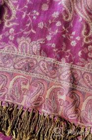 img 5 attached to Jacquard Paisley Pashmina: A Stylish, Double-Sided Wrap That Cures Your Silver Fever And Enhances Your Look!