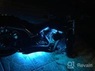 img 1 attached to Multicolor LED Motorcycle Atmosphere Light Kit - 10 Flexible RGB Strips With Ground Effect For Enhanced Illumination And Style review by Dhoal Black