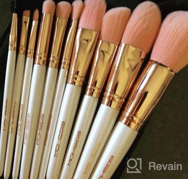 img 1 attached to Elevate Your Beauty Routine With EIGSHOW'S Premium Synthetic Makeup Brush Set - 10Pcs Vegan Brushes For Flawless Application Of Foundation, Powder, Lipstick, Blush, Contour And Eyeshadow In Magenta review by Joshua Pilla