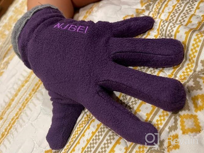 img 1 attached to 🧤 Ultra Soft & Warm Kids Fleece Gloves: Perfect Winter Mittens for Boys & Girls During Outdoors Activities review by Daniel Mettler