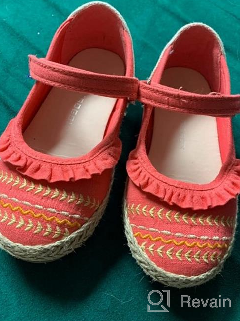 img 1 attached to 👟 Canvas Mary Jane Dress Shoes for Toddler Girls - Flats Espadrille for Baby review by Jasmine Harris