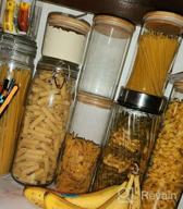 img 1 attached to Organize Your Pantry With Luvan'S 5-Pack Glass Jars With Bamboo Lids For Snacks, Cereal, And Pasta review by David Gill