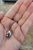 img 1 attached to Treasured Memories: Little Teardrop Cremation Necklace - Mom's Ashes Keepsake Pendant for Women review by Michael Robertson