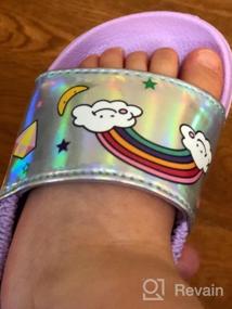 img 7 attached to 🌴 FUNKYMONKEY Children's Slides Sandals - Ideal for Beach, Pool, and Outdoor Activities