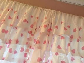 img 5 attached to White Ruffle Heart Pattern Nursery Curtains - Set Of 2 Panels, 42 X 63 Inches By WestWeir