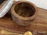 img 1 attached to 🧂 Jalz Jalz Large Wood Salt Box with Black Marble Lid - Stylish Solid Natural Acacia Base for Spice Seasonings Keeper - Elegant Design Decorative Boxes in Big Capacity review by Dave Willis