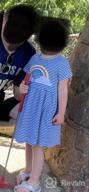 img 1 attached to Striped Jersey Dresses For Girls: Youlebao Cotton Long Sleeved Casual With Cartoon Appliques review by Russell Ross