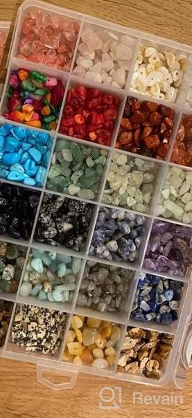 img 1 attached to 1323Pcs Irregular Chip Stone Beads Kit For DIY Necklace Bracelet Earring Jewelry Making review by Jordan Jackson