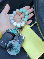 img 1 attached to Women'S Elastic Beaded Silicone Key Ring Bracelet Wristlet - Stylish And Portable Keychain Chain For Girls On The Go review by Mike Castro