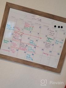 img 8 attached to Walnut Brown Magnetic Dry Erase Monthly Calendar In 23X29 With Frame By DesignOvation Beatrice