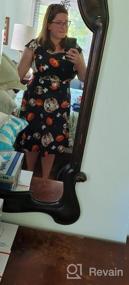img 6 attached to Ретро винтажное свободное платье трапециевидной формы с короткими рукавами для женщин 50-х и 60-х годов, коктейльных, выпускных и официальных вечеринок