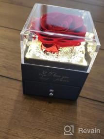 img 5 attached to Ожерелье с музыкальной шкатулкой Eternal Rose Flower с ангельским крылом Love Heart Jewelry - идеальный подарок на годовщину дня рождения для женщин, мамы, подруги, жены