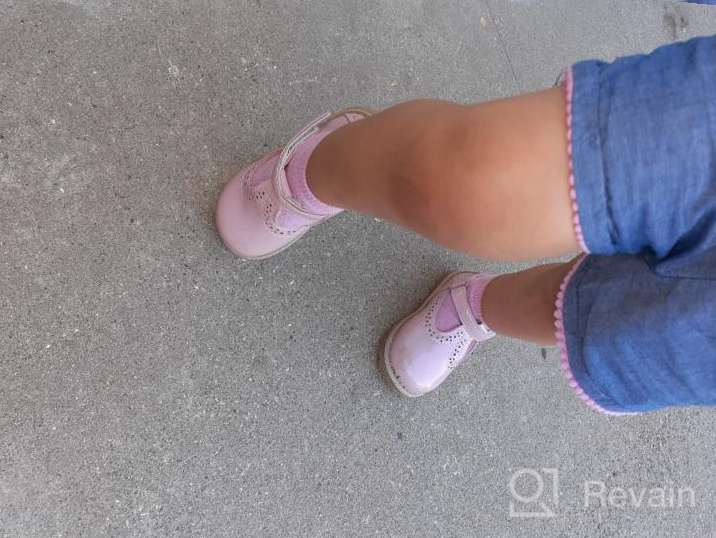 img 1 attached to 👸 DADAWEN Toddler Girls' T-Strap Uniform Princess Shoes review by Sara Bertrand