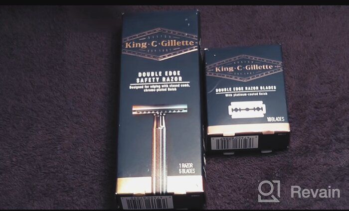 img 1 attached to Chrome Plated King C. Gillette Double Edge 🪒 Safety Razor Handle with 5 Platinum Coated Refills Pack review by Danish Affndy ᠌