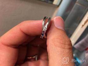 img 8 attached to Персонализированные кольца обещания бабушки с 4 искусственными камнями - Diamondido Custom Mothers Rings для женщин