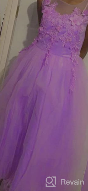 img 1 attached to Little Big Girl Flower Tulle Dress: 👸 Perfect for Princess Pageants, Birthday Parties, Weddings & More! review by Jessica Edwards