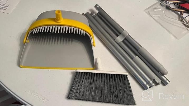 img 1 attached to Upgrade Your Cleaning With Yocada'S 52" Long Handle Broom And Dustpan Set - Perfect For Home, Kitchen, Office, And Pet Hair Cleanup! review by Shane Solorzano