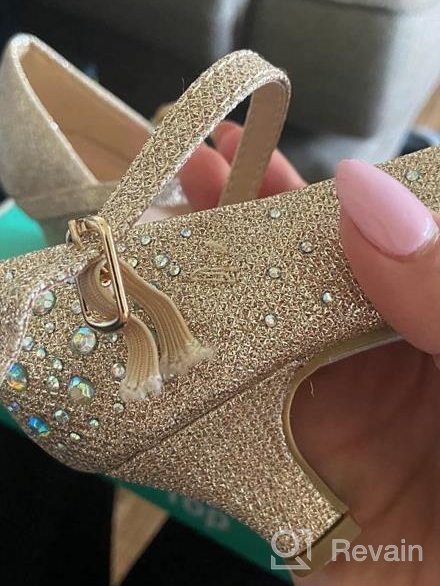 img 1 attached to Girls' Sparkling Rhinestone 💎 Glitter Pumps - Size 13 Shoes review by Elizabeth Sautner