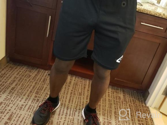 img 1 attached to Men'S 2-In-1 Running Shorts Gym Workout Quick Dry With Phone Pocket By Pinkbomb review by John Cox