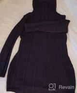 img 1 attached to Women'S Long-Sleeve Turtleneck Cable Knit Bodycon Dress review by Angel Harris