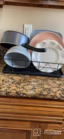 img 5 attached to GSlife Dish Drying Rack Small Dish Rack With Tray Compact Dish Drainer For Kitchen Countertop Cabinet, Gold And Black