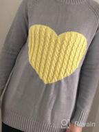 img 1 attached to Cute And Cozy: Nulibenna Women'S Cable Knit Pullover Sweaters With Heart Patch review by Jim Ball