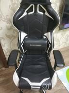 img 1 attached to DXRacer RV131 Black & Blue Racing Series Ergonomic Office Reclining Swivel Video Game Chair – Adjustable Seat for Adults, Teen Gamers, and Streamers review by Avut Deesri ᠌