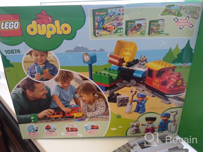 img 3 attached to LEGO DUPLO Steam Train 10874 Remote-Control Building Blocks Set 🚂 - Fun & Educational Birthday Gift for Toddlers - 59 Pieces review by Aneta Traczyk ᠌