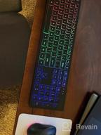 img 1 attached to Earto D233 Backlit Wireless Keyboard And Mouse: Fixed Rainbow Backlight, Type-C Rechargeable, Full Size For Windows PC And Laptop review by Shah Bell