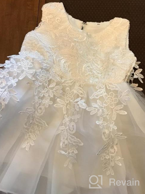 img 1 attached to Stunning Mallimoda Lace Tulle Flower Princess 👗 Wedding Dress – Perfect for Toddler and Baby Girl review by Garry Ortiz