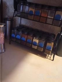img 6 attached to 35 пищевых стеклянных банок для специй с этикеткой для организованного хранения приправ - органайзер для специй для шкафов, столешниц и кладовой. Включает в себя контейнеры для специй и подставку для легкого доступа.