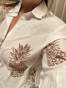 img 7 attached to Pineapple Print Blouse: Stylish And Fun For Women By ZXZY