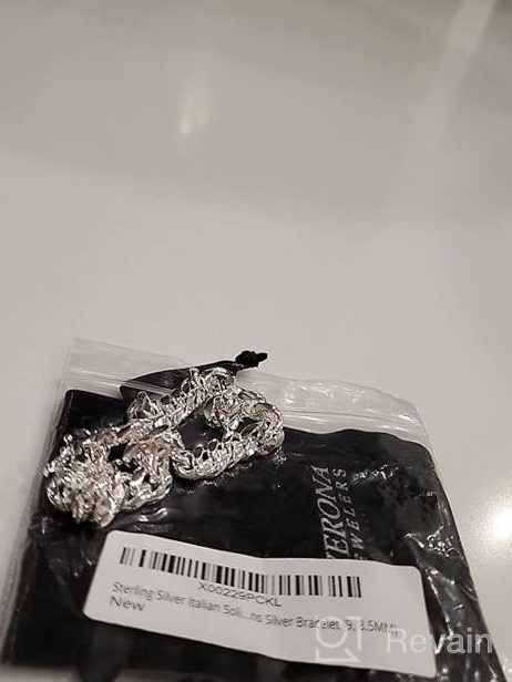 img 1 attached to 🔗 Verona Jewelers 925 Sterling Silver Miami Cuban Link Bracelet for Men - 6.5MM to 14.5MM Thick Solid Curb Chain - Available in 8, 8.5, and 9 Inch Length review by Todd Mamat