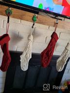 img 1 attached to 🎄 Habibee Christmas Stockings, Set of 4 - 18 Inch Large Personalized Knitted Stocking Decorations for Family Holiday review by James Parker
