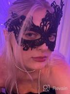 img 1 attached to Stylish Lace Masquerade Mask - Perfect For Themed Parties And Costumes! review by Christine Gillis