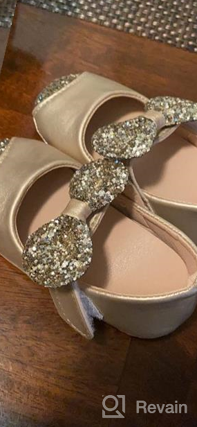 img 1 attached to Stylish Anti Slip Princess Wedding Lightweight Girls' Shoes and Flats by OAISNIT review by Sandra Reyes