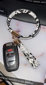 img 5 attached to Leather Tassel Key Ring Bracelet Wristlet - Stylish & Portable Women'S Gift For Keys Holder